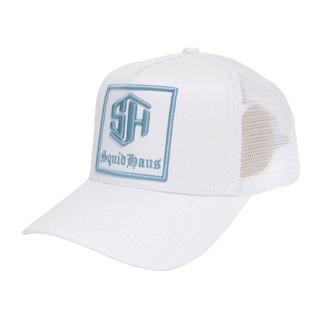 Blue and White SquidHaus Trucker Hat